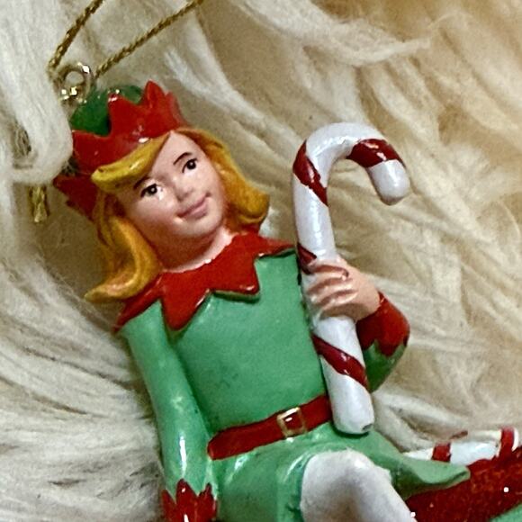 VTG Set Of 3 Danbury Mint Santa’s Kitchen Elves Christmas Ornaments Collectible - Picture 6 of 16